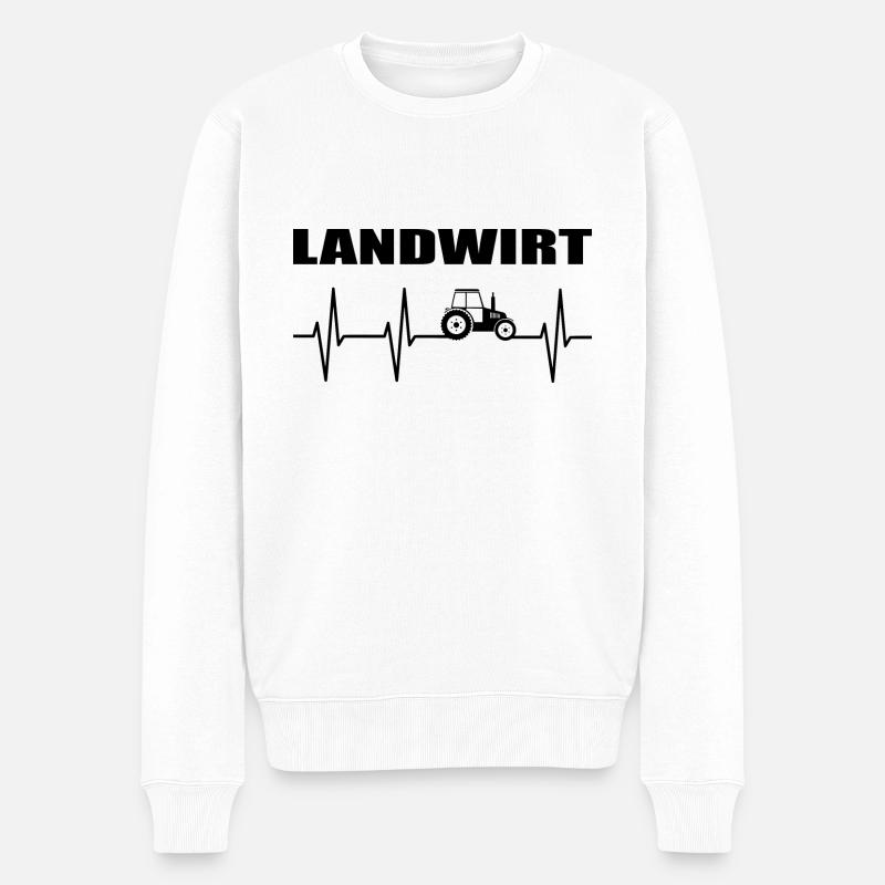 Traktor - Männer Premium Bio Pullover - Weiß