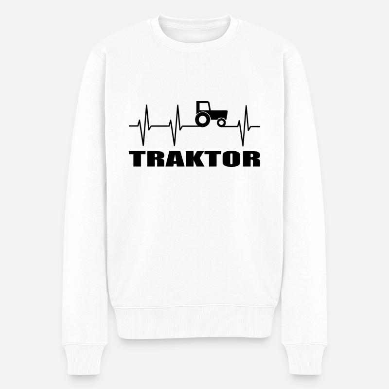Traktor - Männer Premium Bio Pullover - Weiß
