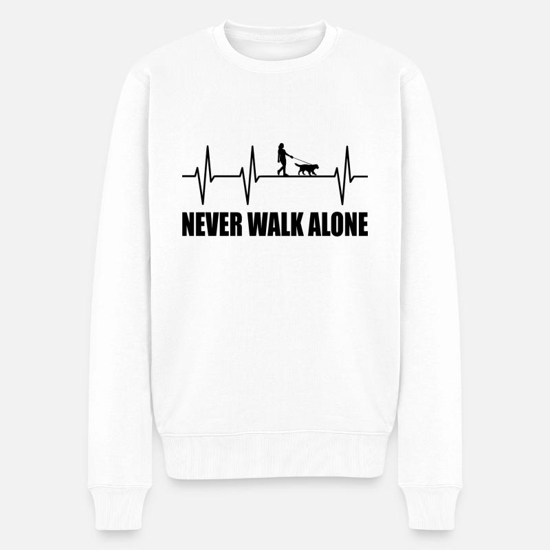 Hund - Männer Premium Bio Pullover - Weiß