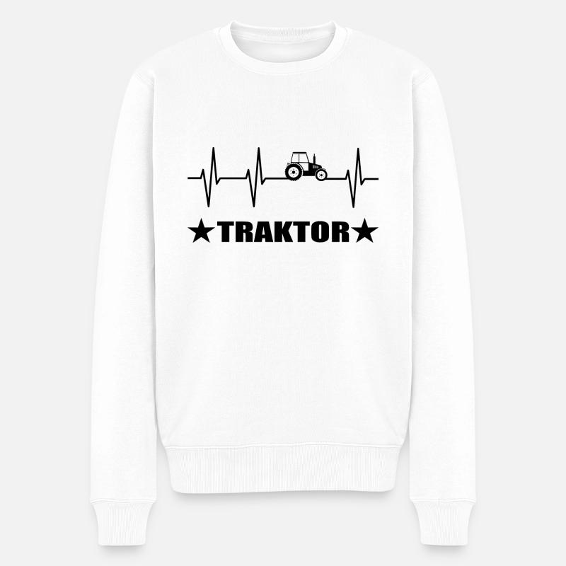Traktor - Männer Premium Bio Pullover - Weiß