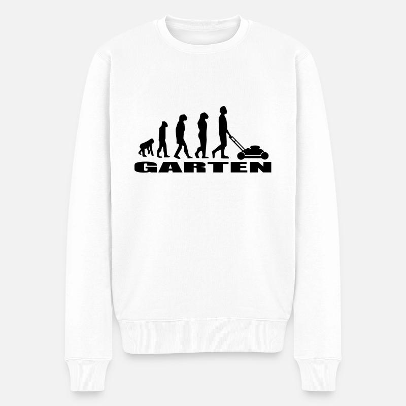 garten - Männer Premium Bio Pullover - Weiß