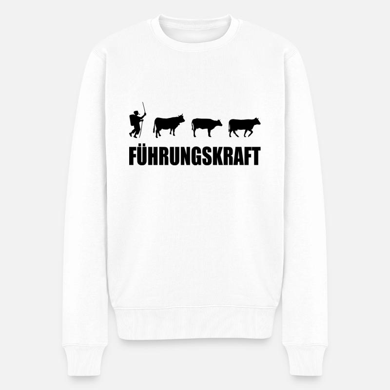 Spruch - Männer Premium Bio Pullover - Weiß