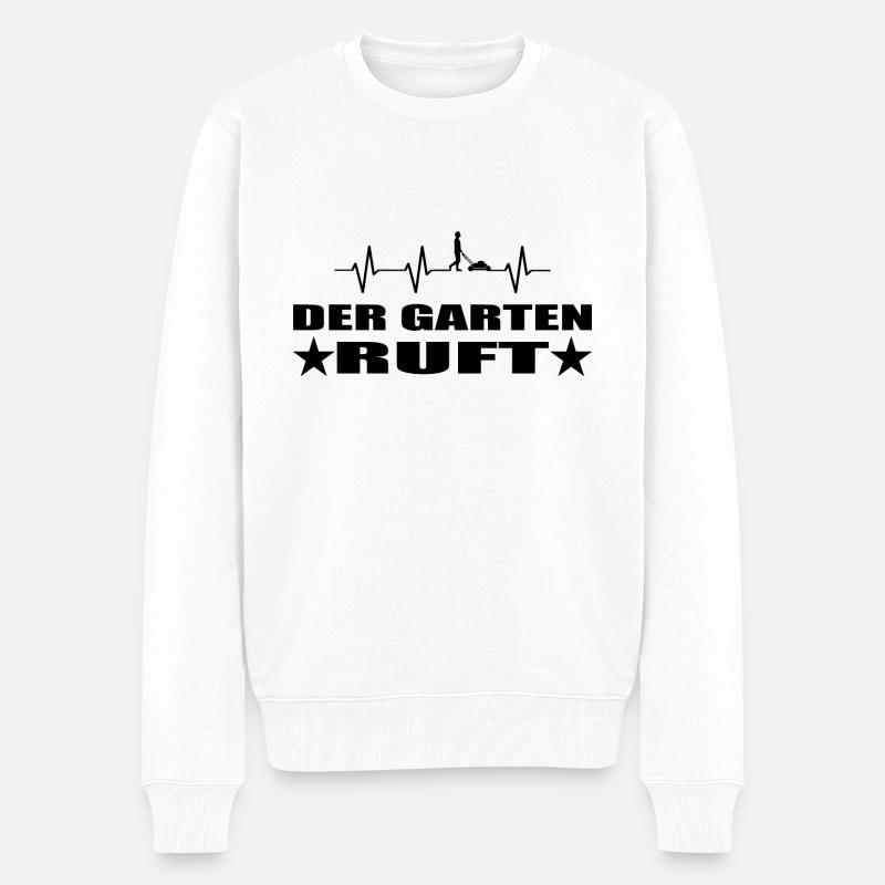 Garten - Männer Premium Bio Pullover - Weiß
