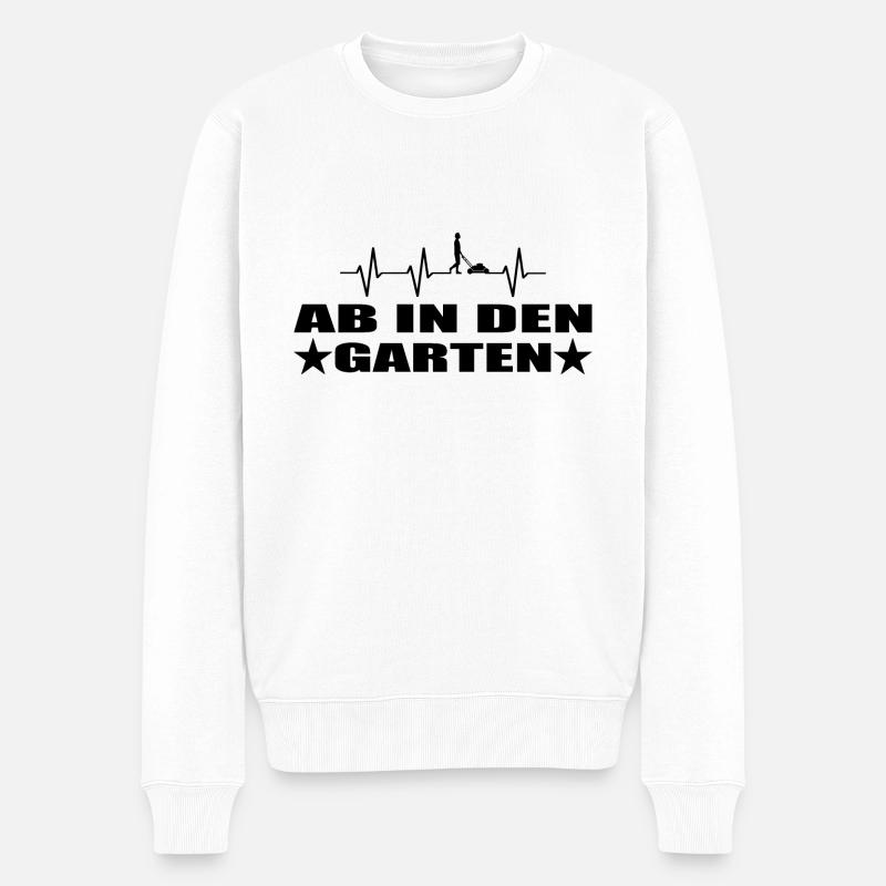 Garten - Männer Premium Bio Pullover - Weiß