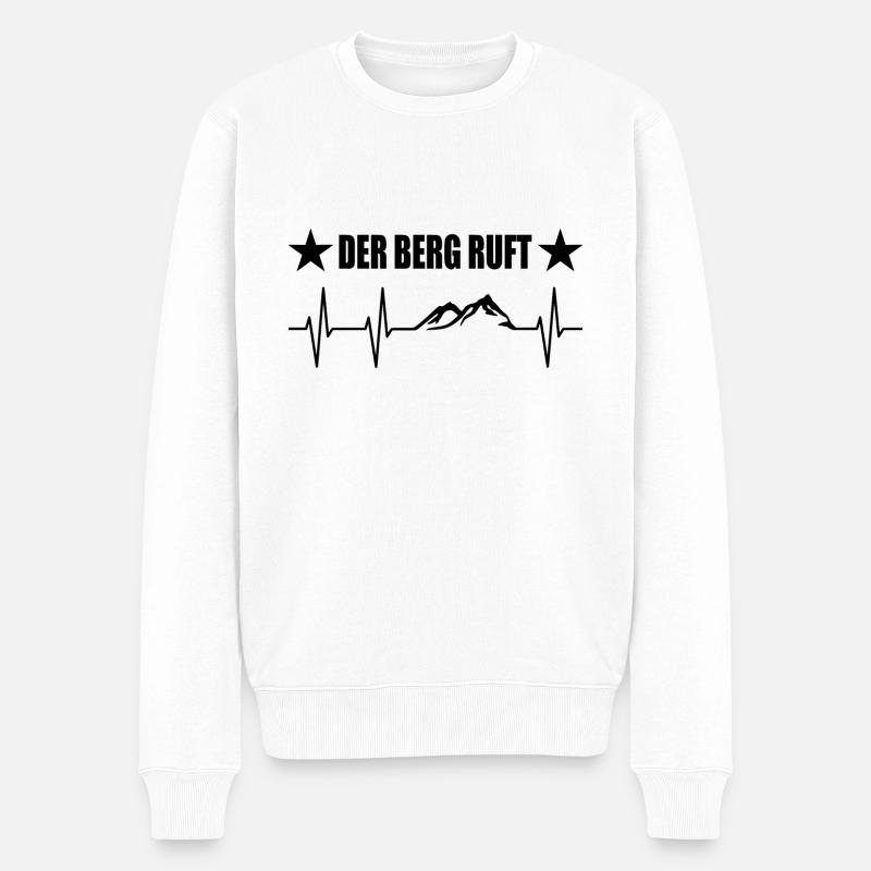 Wandern - Männer Premium Bio Pullover - Weiß