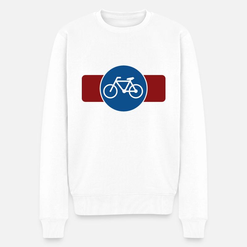 Fahrrad - Männer Premium Bio Pullover - Weiß