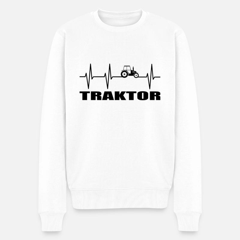 Traktor - Männer Premium Bio Pullover - Weiß