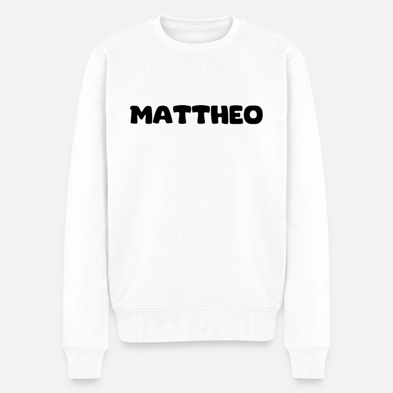 Nom - Mattheo - Pull Premium bio Homme - blanc