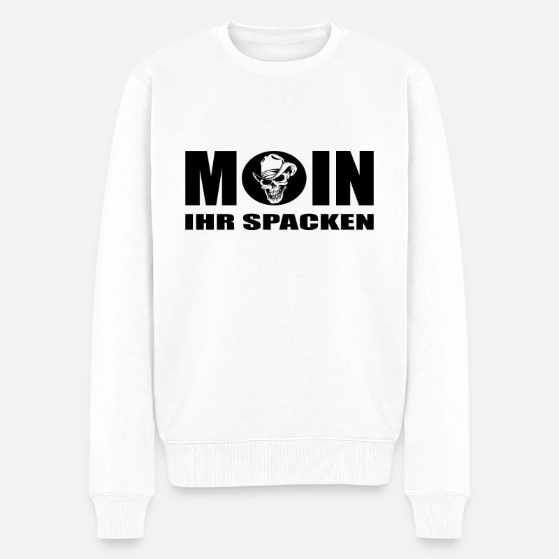 Moin - Männer Premium Bio Pullover - Weiß