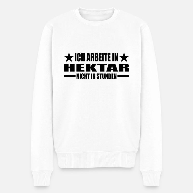 Dorfkind - Männer Premium Bio Pullover - Weiß