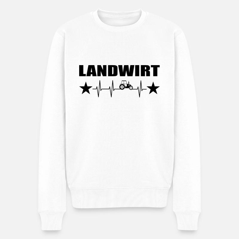 Traktor - Männer Premium Bio Pullover - Weiß