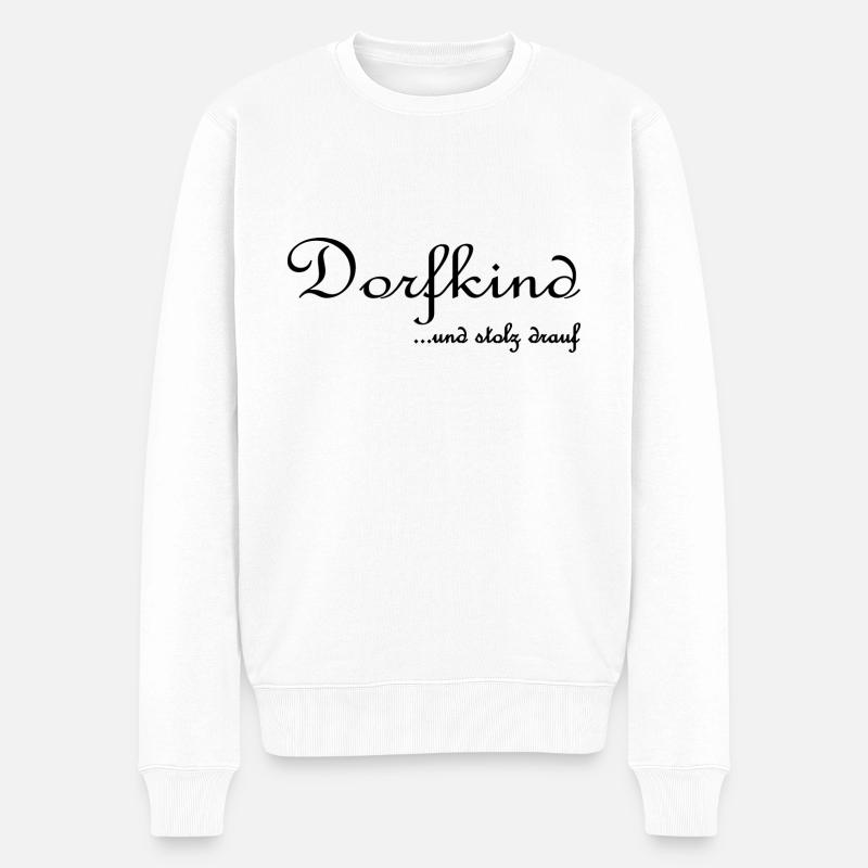 Dorfkind - Männer Premium Bio Pullover - Weiß
