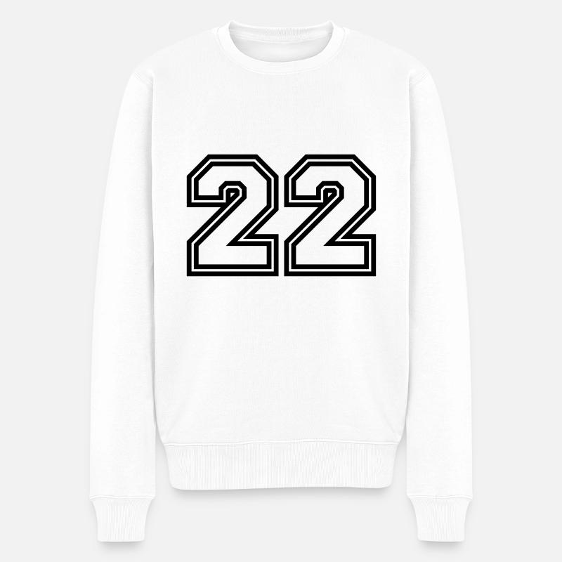 Symbole numérique 22 - Pull Premium bio Homme - blanc
