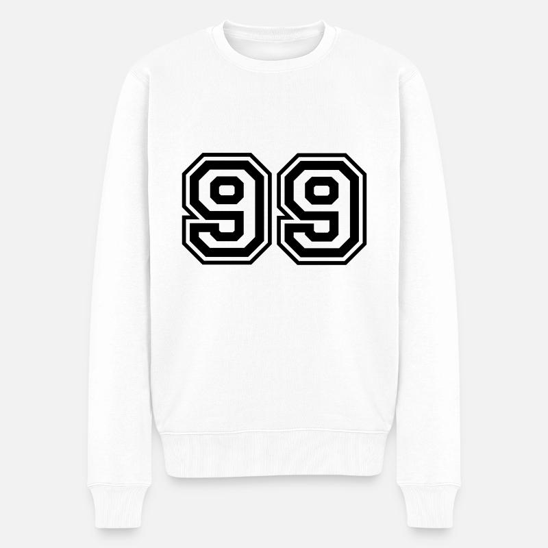 Numéro 99 - Pull Premium bio Homme - blanc