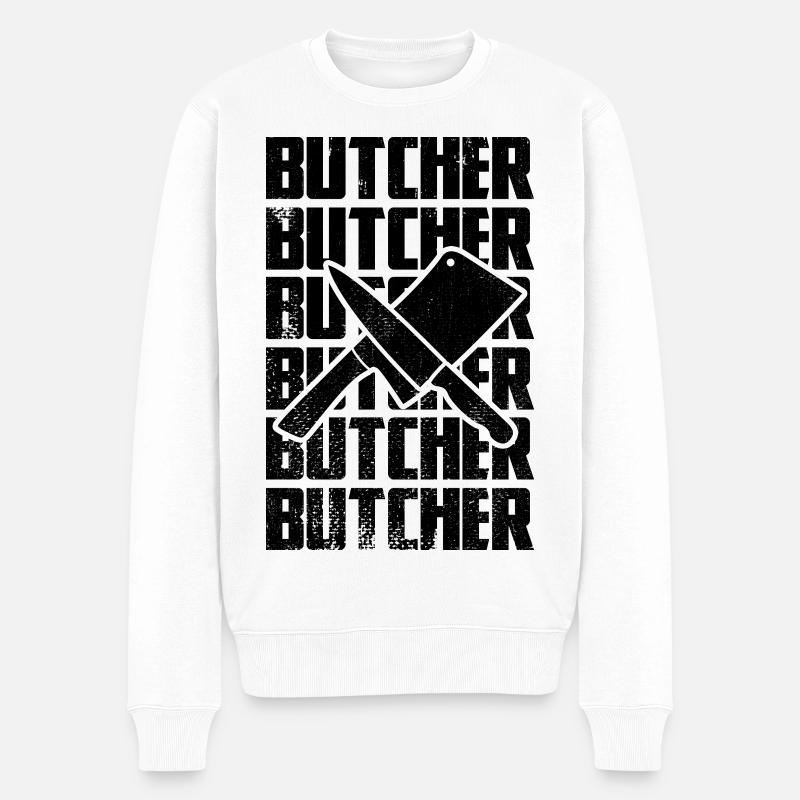 Boucher - Pull Premium bio Homme - blanc