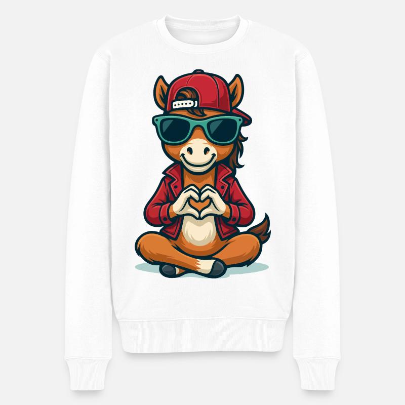 Love Colt Vibes - Männer Premium Bio Pullover - Weiß