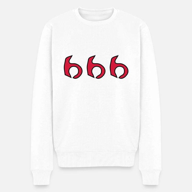 666 - Diable - Enfer - Gaming - Pull Premium bio Homme - blanc