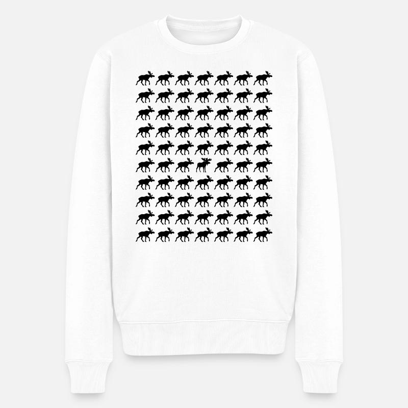 Elche der Andere Elch - Männer Premium Bio Pullover - Weiß