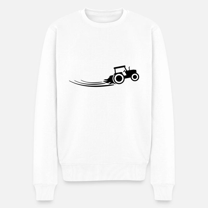 traktor icon - Männer Premium Bio Pullover - Weiß