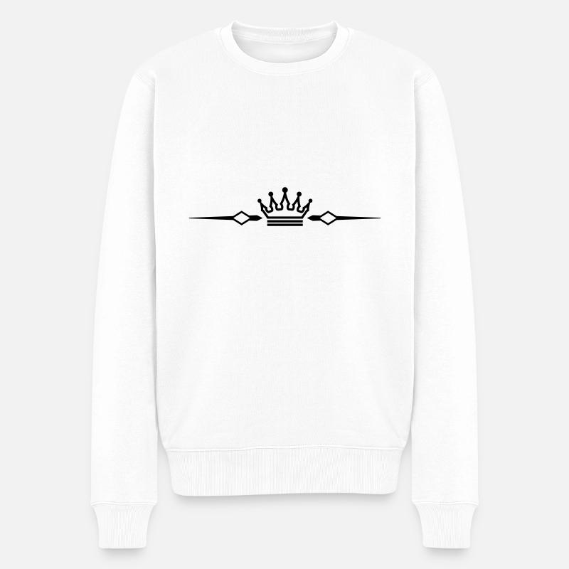 Symbole de la couronne - Pull Premium bio Homme - blanc