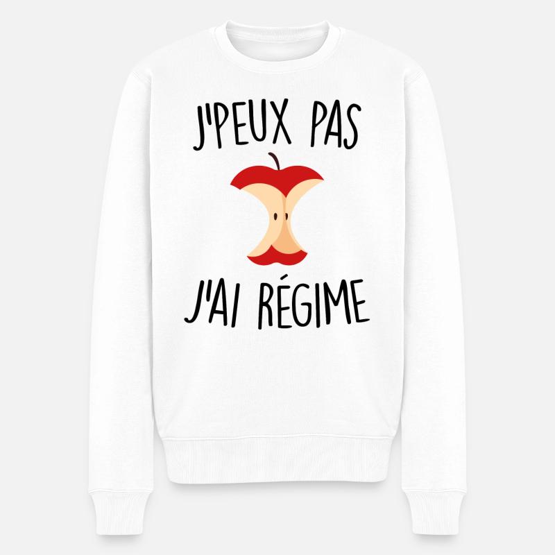 J'peux pas j'ai régime - Pull Premium bio Homme - blanc