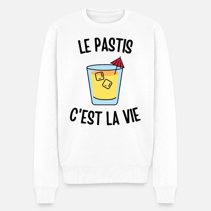 Le pastis c'est la vie - Pull Premium bio Homme - blanc