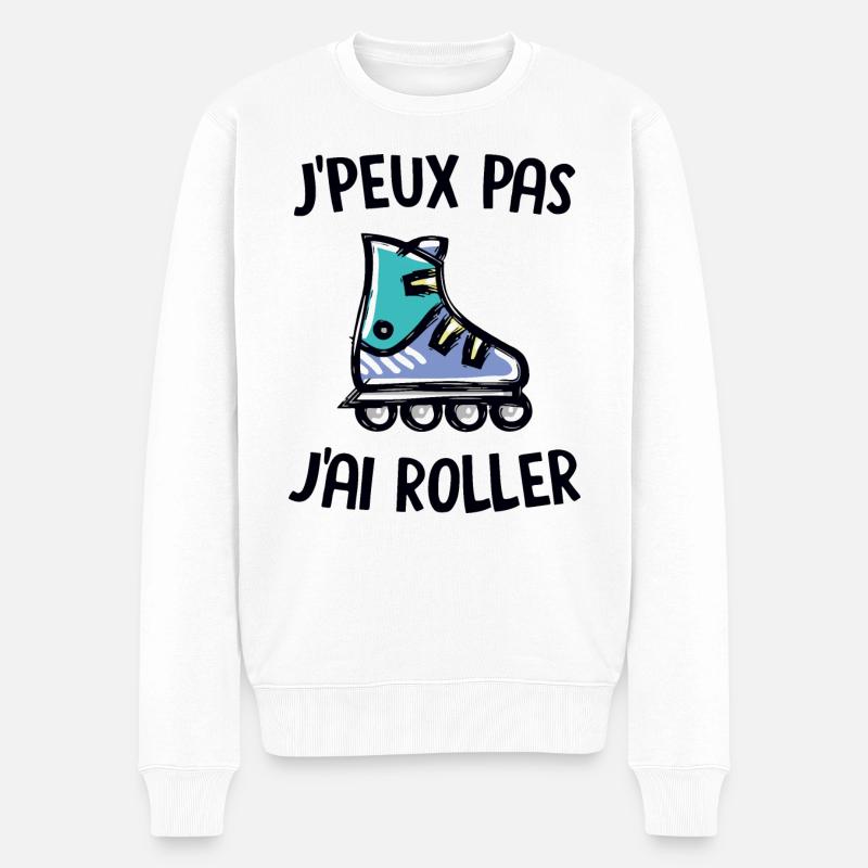 J'peux pas j'ai roller - Pull Premium bio Homme - blanc