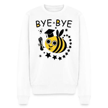 BYE BYE Bee - Men's Premium Organic Jumper - white - Front - Thijin (182cm)