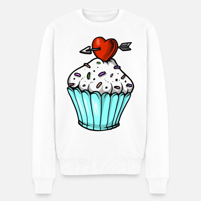 cupcake - Männer Premium Bio Pullover - Weiß