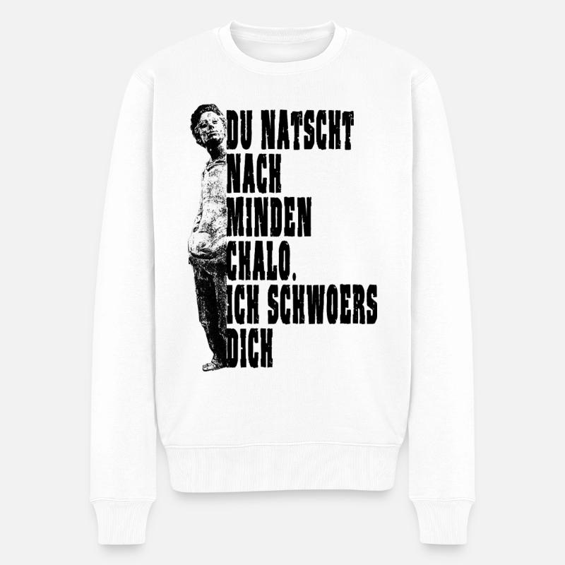 Mein Minden - Männer Premium Bio Pullover - Weiß