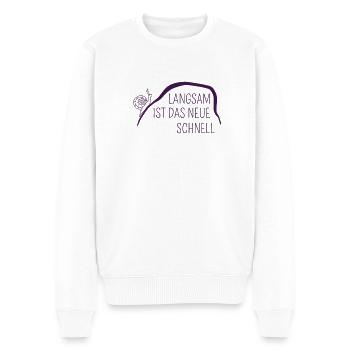 Schnecke schnell langsam Berg schleim geschenk - Männer Premium Bio Pullover - Weiß - Vorne - Thijin (182cm)