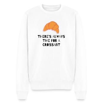 Croissant boulanger délicieux petit déjeuner cadeau - Pull Premium bio Homme - blanc - Devant - Thijin (182cm)