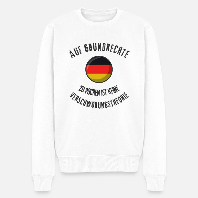 Freiheit Grundrechte Liberal Grundgesetz geschenk - Männer Premium Bio Pullover - Weiß