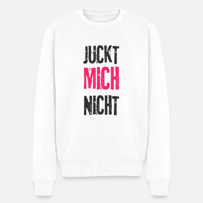 juckt mich nicht - Männer Premium Bio Pullover - Weiß