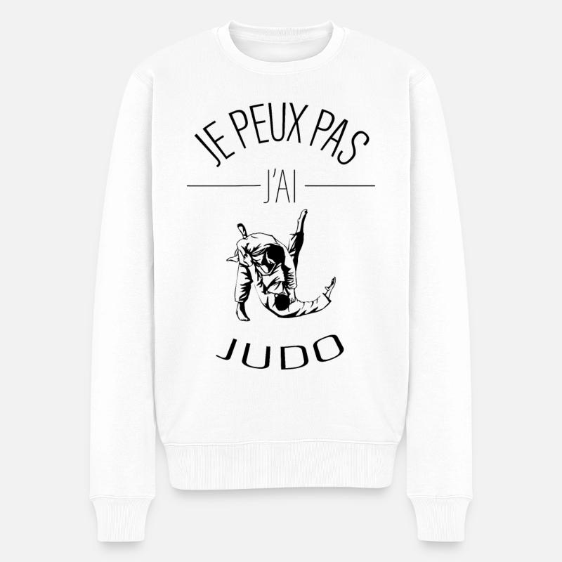 J'peux Pas J'ai Judo - Pull Premium bio Homme - blanc