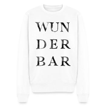 Wunderbar - Männer Premium Bio Pullover - Weiß - Vorne - Thijin (182cm)