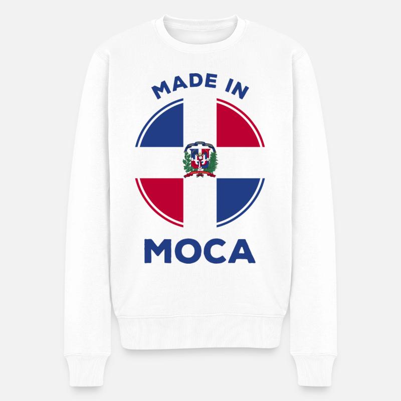 Moca - Männer Premium Bio Pullover - Weiß