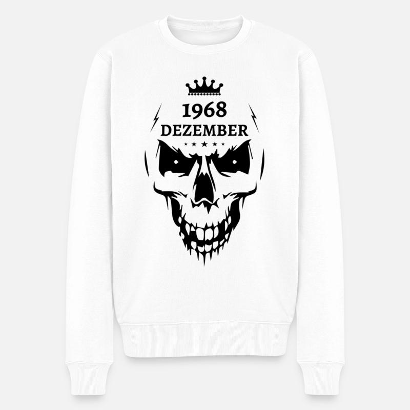 Décembre 1968 Crâne - Pull Premium bio Homme - blanc