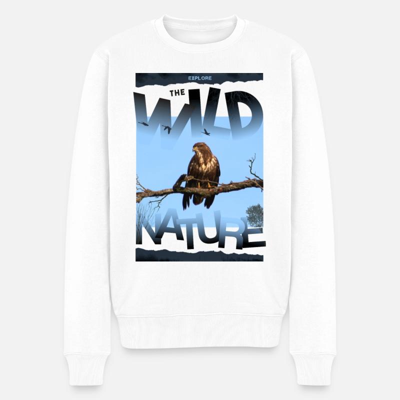 nature sauvage nature nature sauvage - Pull Premium bio Homme - blanc