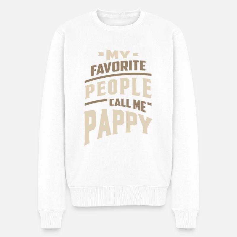 Pappy préféré - Pull Premium bio Homme - blanc