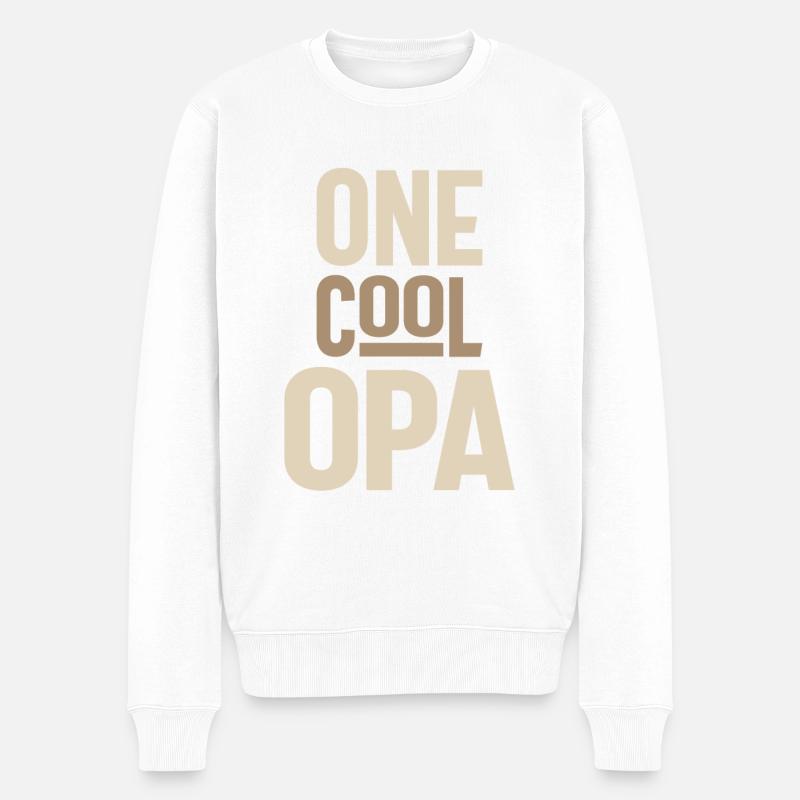 Ein cooler Opa - Männer Premium Bio Pullover - Weiß