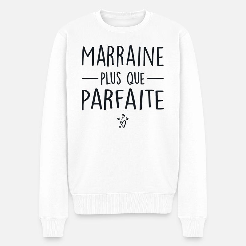 Marraine Plus Que Parfaite - Pull Premium bio Homme - blanc