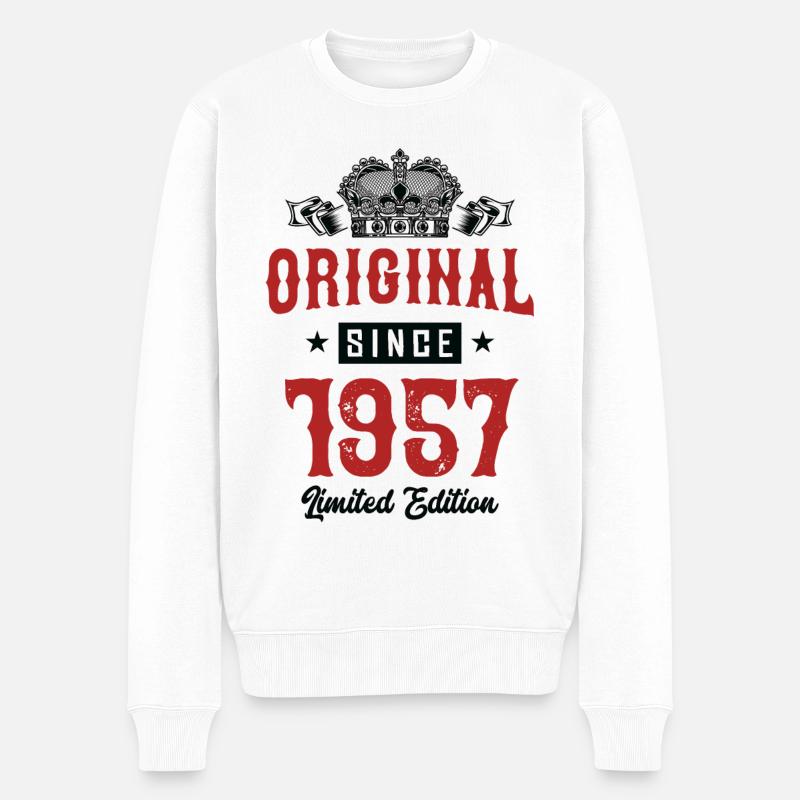 1957 limited edition - Männer Premium Bio Pullover - Weiß