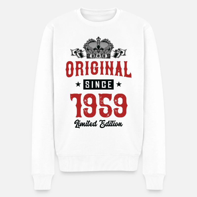 1959 limited edition - Männer Premium Bio Pullover - Weiß