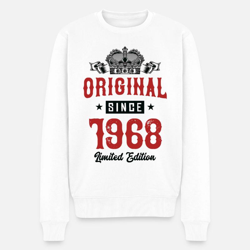 1968 limited edition - Männer Premium Bio Pullover - Weiß