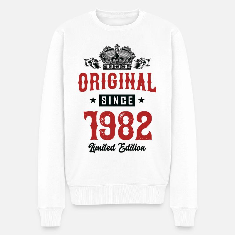 1982 Édition limitée - Pull Premium bio Homme - blanc