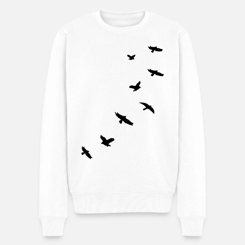 flying_birds_mapies - Pull Premium bio Homme - blanc