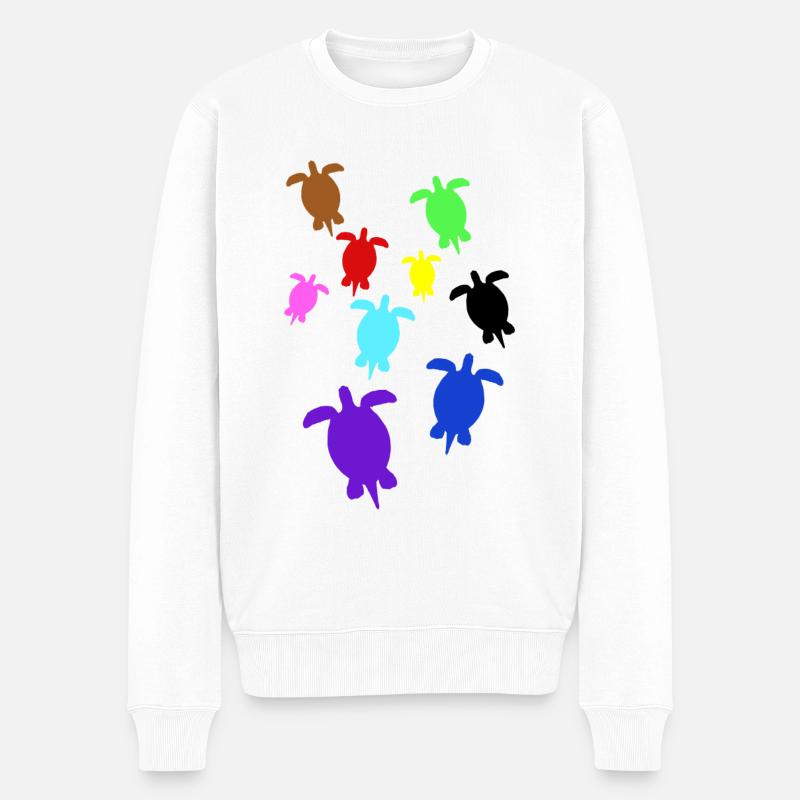 Schildkröten Turtles - Männer Premium Bio Pullover - Weiß