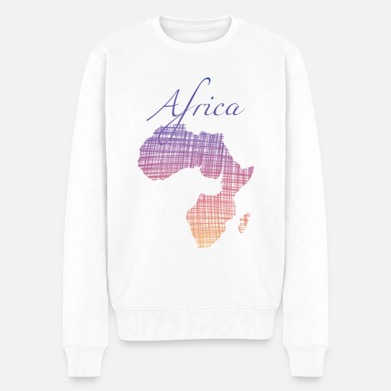 Africa - Männer Premium Bio Pullover - Weiß