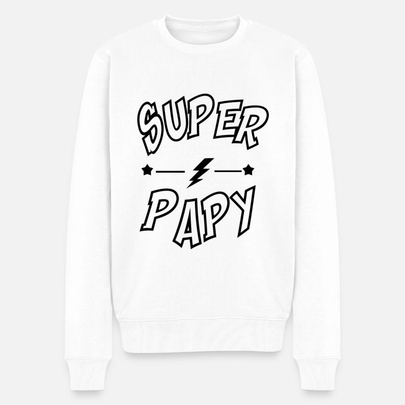 Super Papy - Pull Premium bio Homme - blanc